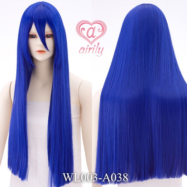 ロングストレート ビビッドブルー