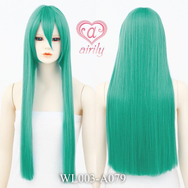 ロングストレート エメラルドグリーン