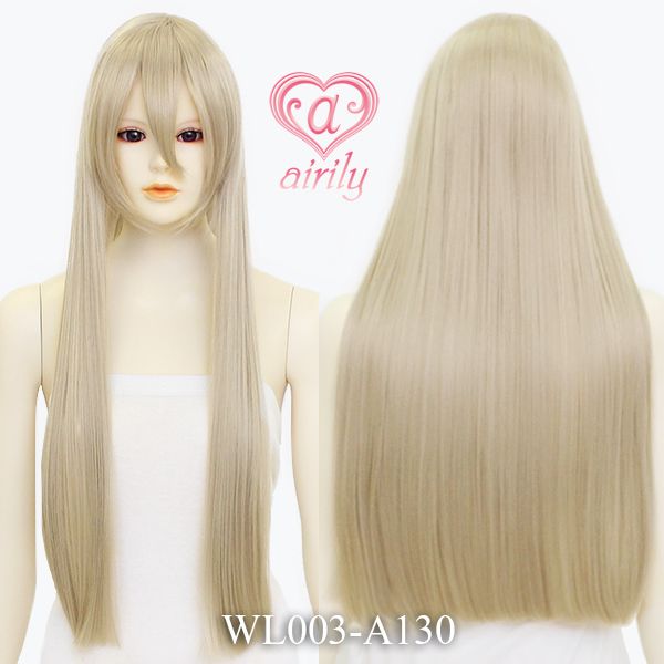 ロングストレート アッシュブロンド